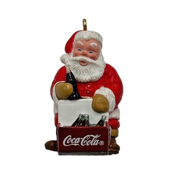 Hallmark Keepsake Ornament 1995 Coca-Cola "Cool Santa" Miniature - No Box - Picture 1 of 9